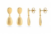 Earrings Woman in Gold ORECCHINI CON GOCCIA SATINATA E LUCIDA